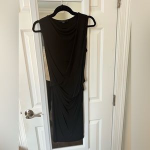 All Saints Black Fitted Midi Dress